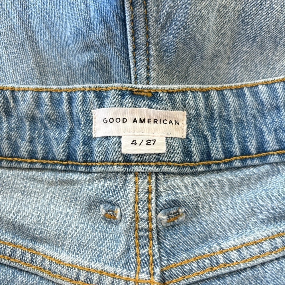 Good American Good Curve Denim Cut Off Jean Shorts 4/27 - Picture 11 of 12